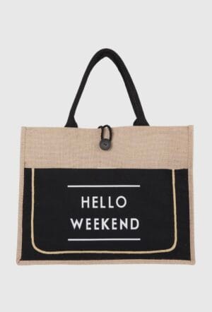 Hello Weekend Beach Bag